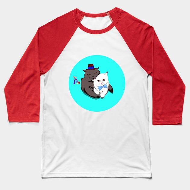 Adorable cats Baseball T-Shirt by Sshirart